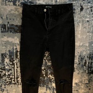Zara Black Jeans with Slits
